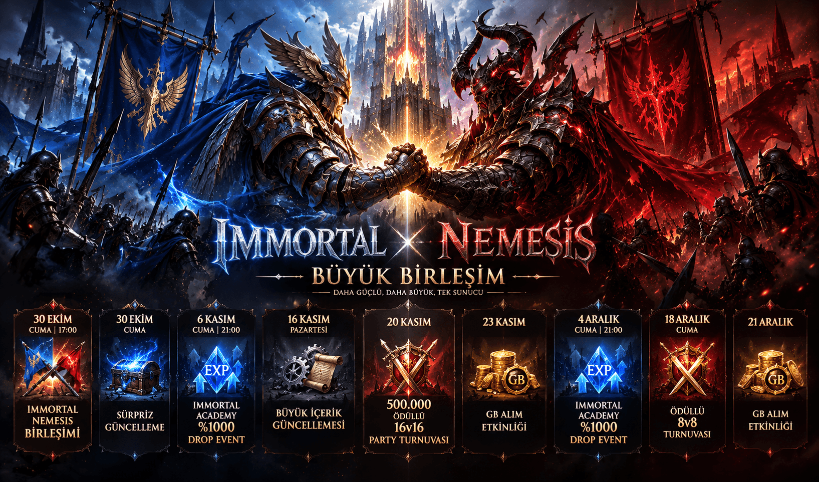 📢 Büyük Sunucu Birleşimi: IMMORTAL × NEMESIS | 30 Ekim 2026 – 17:00