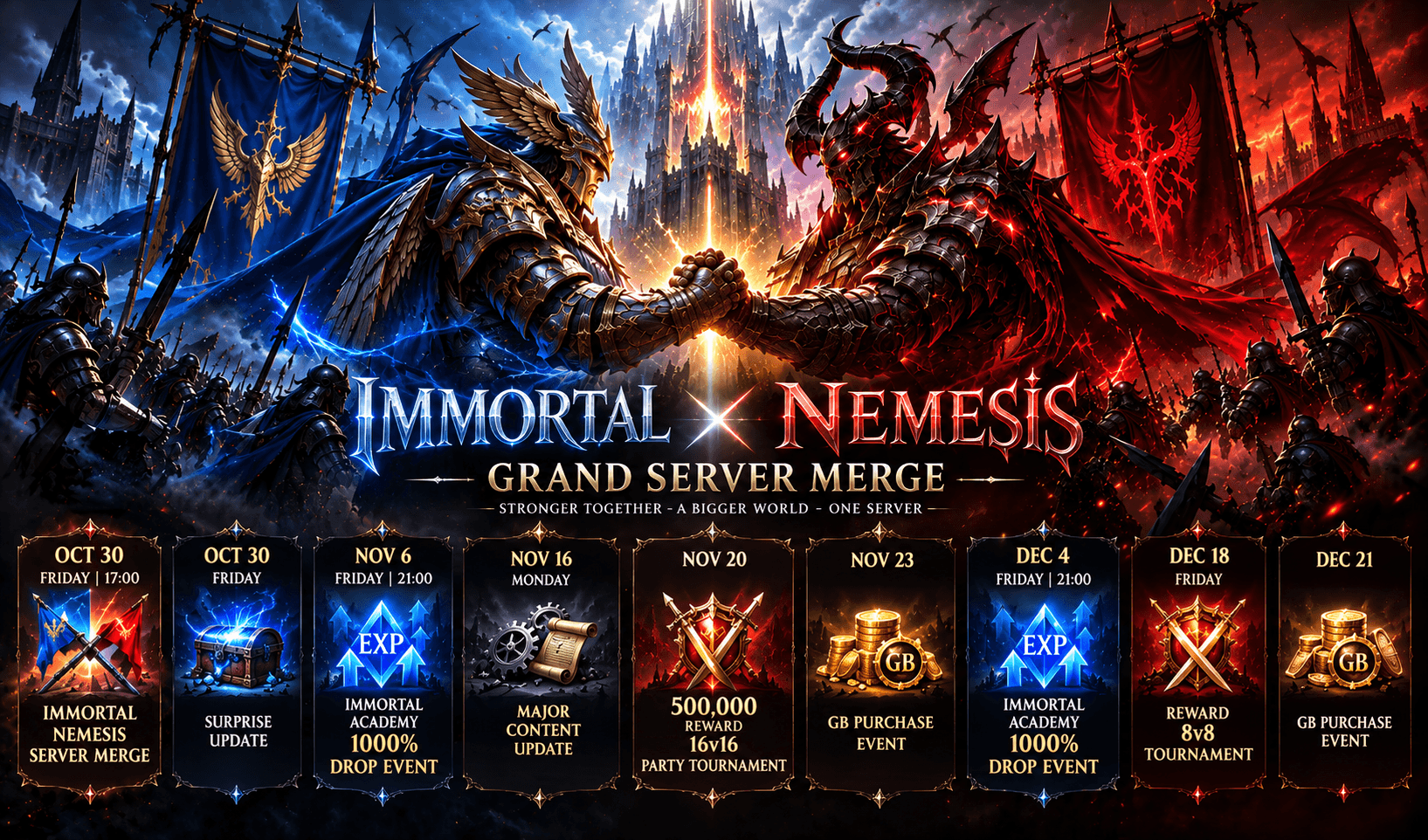 📢 Grand Server Merge: IMMORTAL × NEMESIS | October 30, 2026 – 17:00
